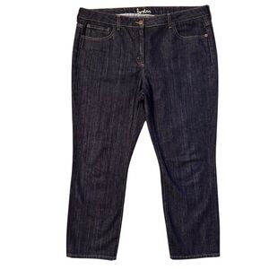 Boden Straight Leg Crop Jeans Size 14L 27” Inseam Dark Wash 5 Pocket Classic